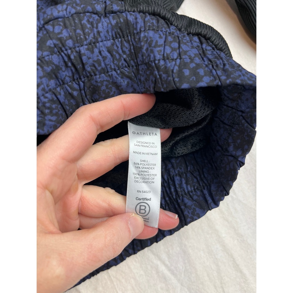 Athleta Brooklyn Snake Python Bomber Jacket Navy … - image 5